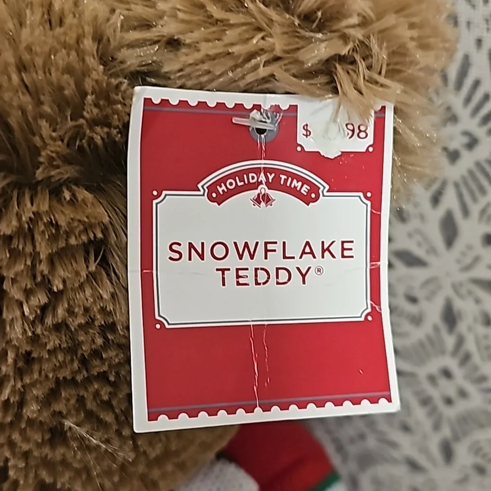 NWT Snowflake Teddy Christmas 2021 Santa Hat soft plush stuffed collector's 20" - Picture 6 of 12